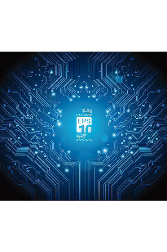 精美彩色电路创意设计元素素材矢量