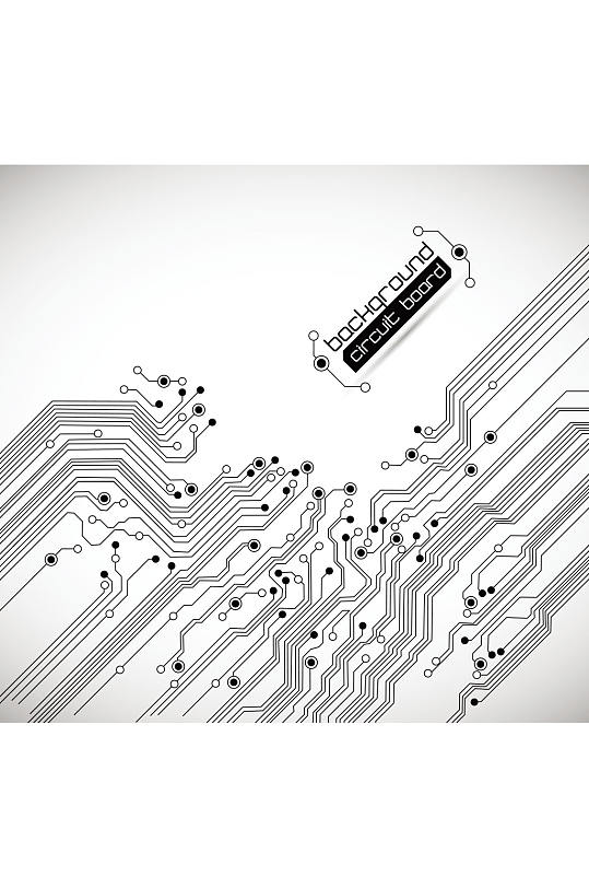 精美彩色电路创意设计元素素材矢量