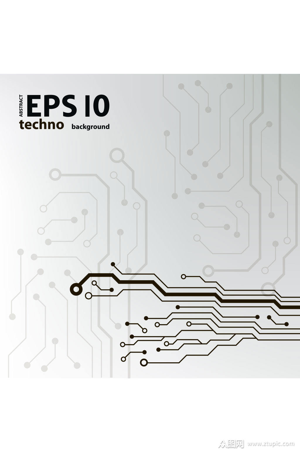 精美彩色电路创意设计元素素材矢量