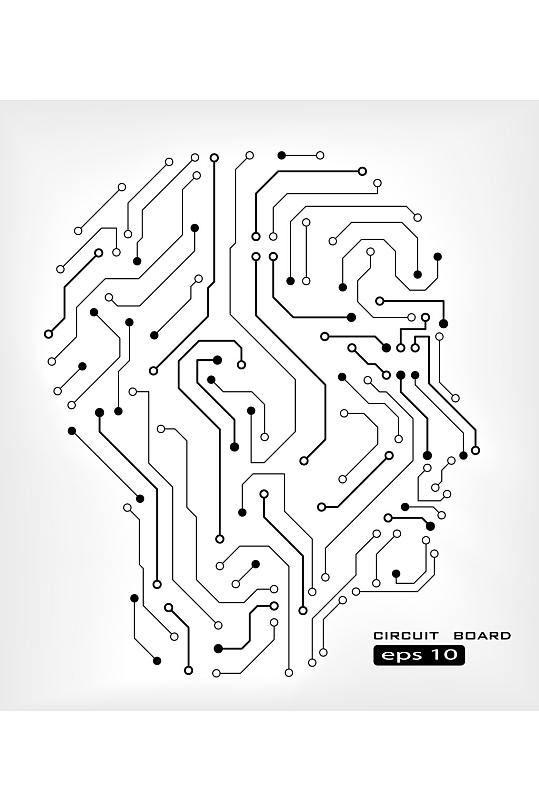 精美彩色电路创意设计元素素材矢量