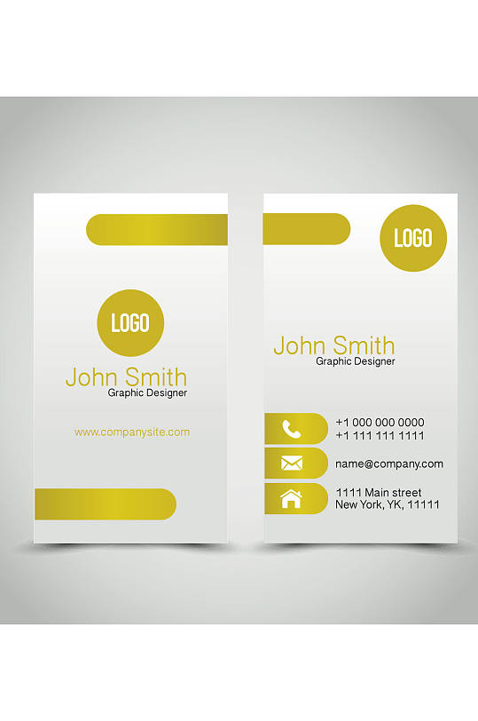 时尚精美商务名片设计元素矢量素材模板下载-编号787613-众图网