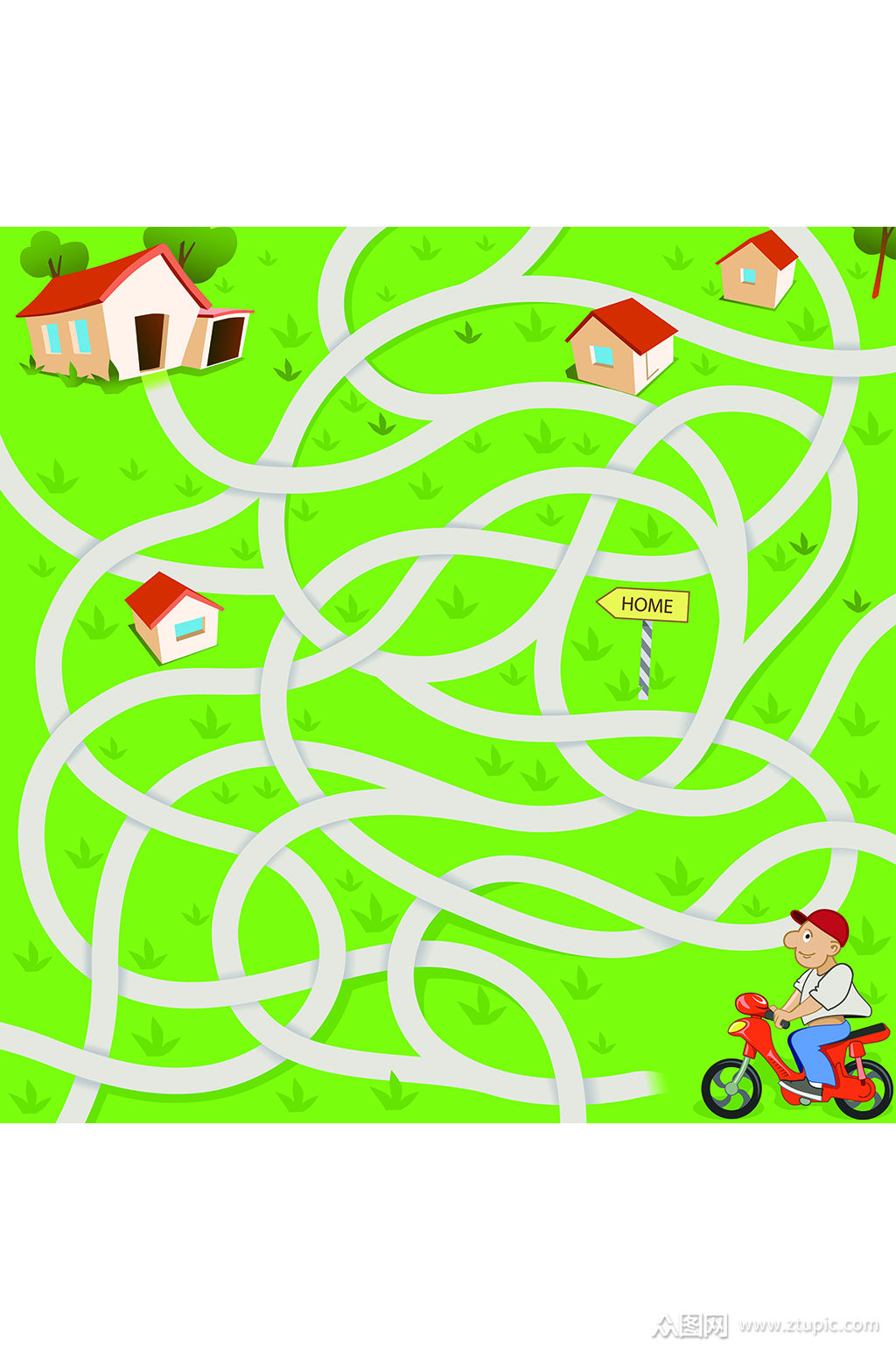 精美彩色时尚迷宫设计元素素材矢量