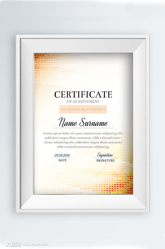 单位资格证书模板设计-众图网