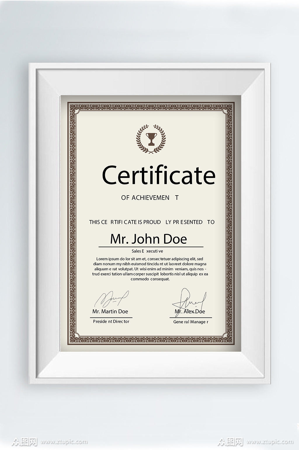 销售冠军荣誉证书模板设计