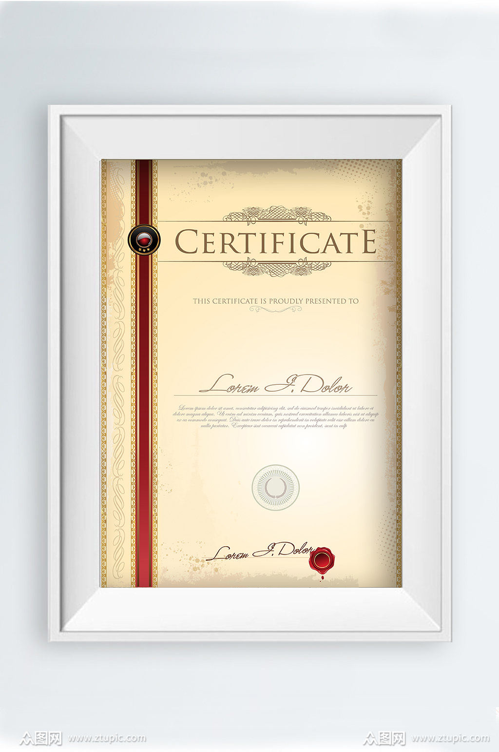 美容行业资格证书模板设计素材