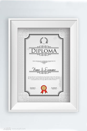 欧式风格荣誉证书模板设计
