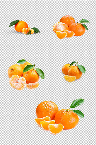 剥皮橘子免扣素材设计