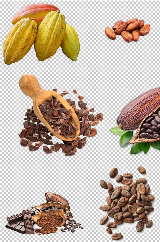 进口咖啡豆免扣素材设计