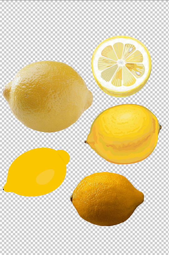 有机柠檬免扣素材设计