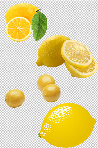 进口柠檬免扣素材设计