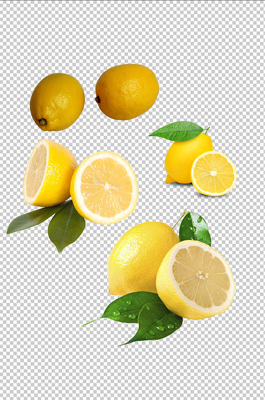 新鲜柠檬免扣素材设计