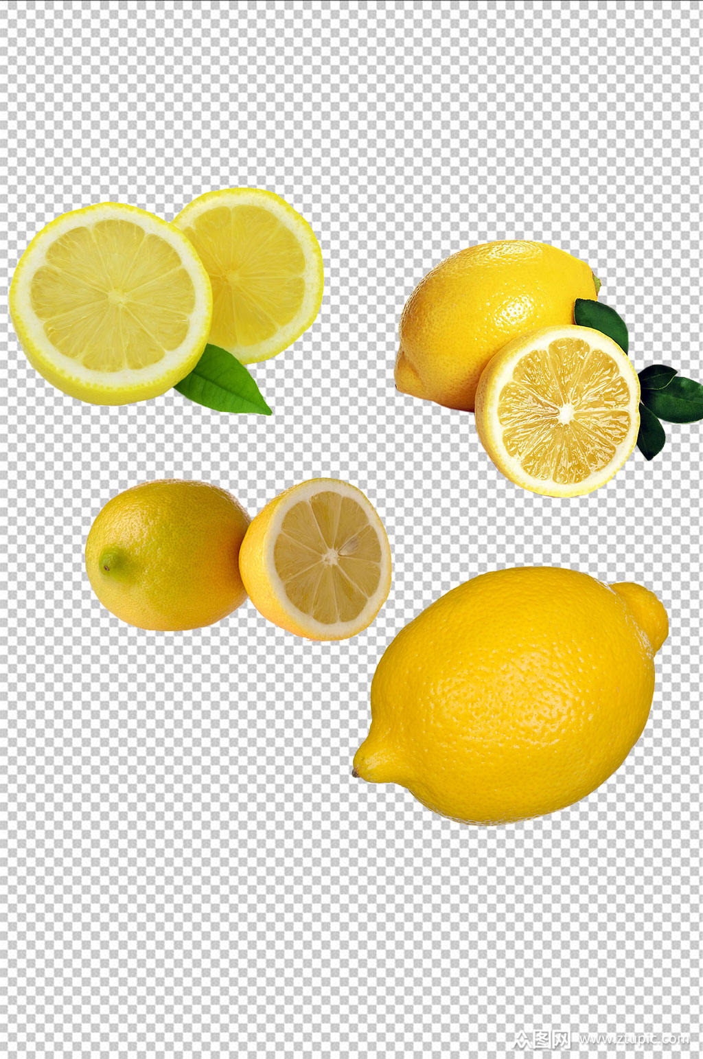 切开柠檬免扣素材设计