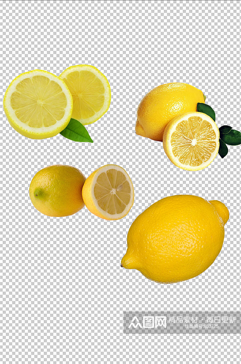 切开柠檬免扣素材设计素材