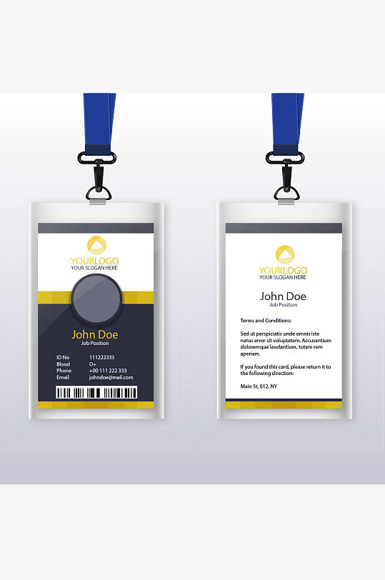 公司工作证模板设计