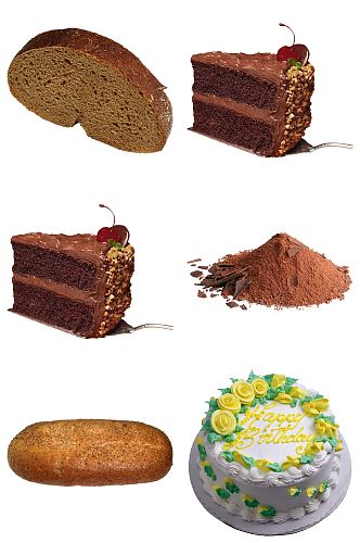 蛋糕咖啡粉生日蛋糕免扣元素设计