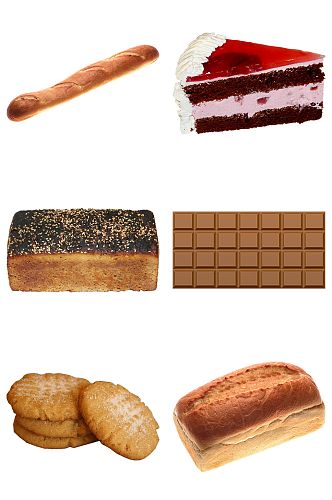 抹茶蛋糕面包巧克力免扣元素设计