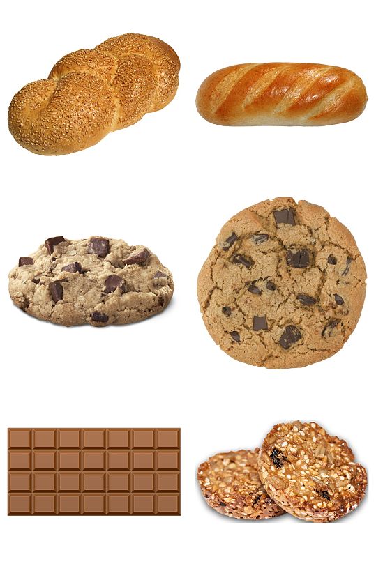 巧克力饼干面包免扣元素设计