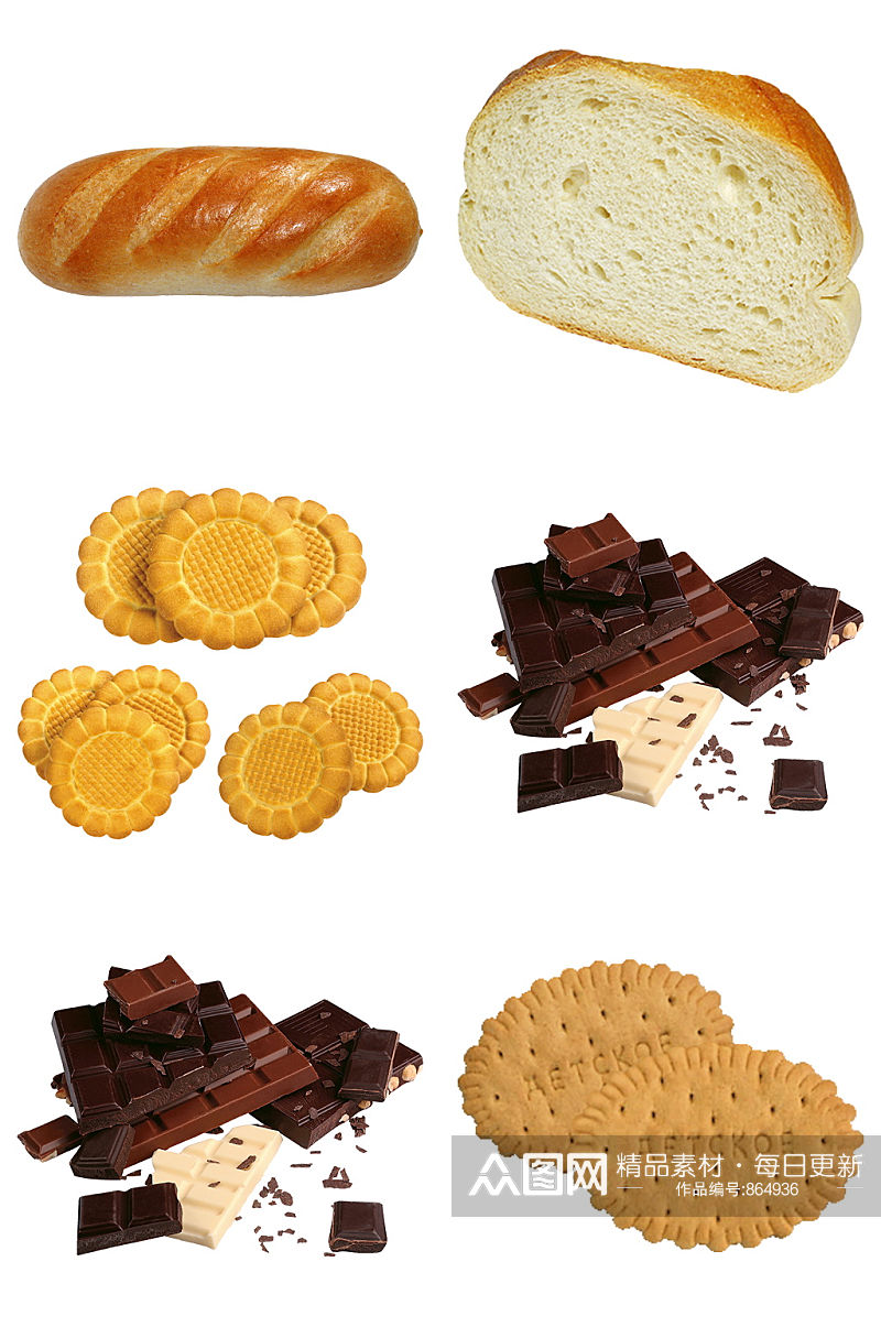 面包饼干巧克力免扣素材设计素材