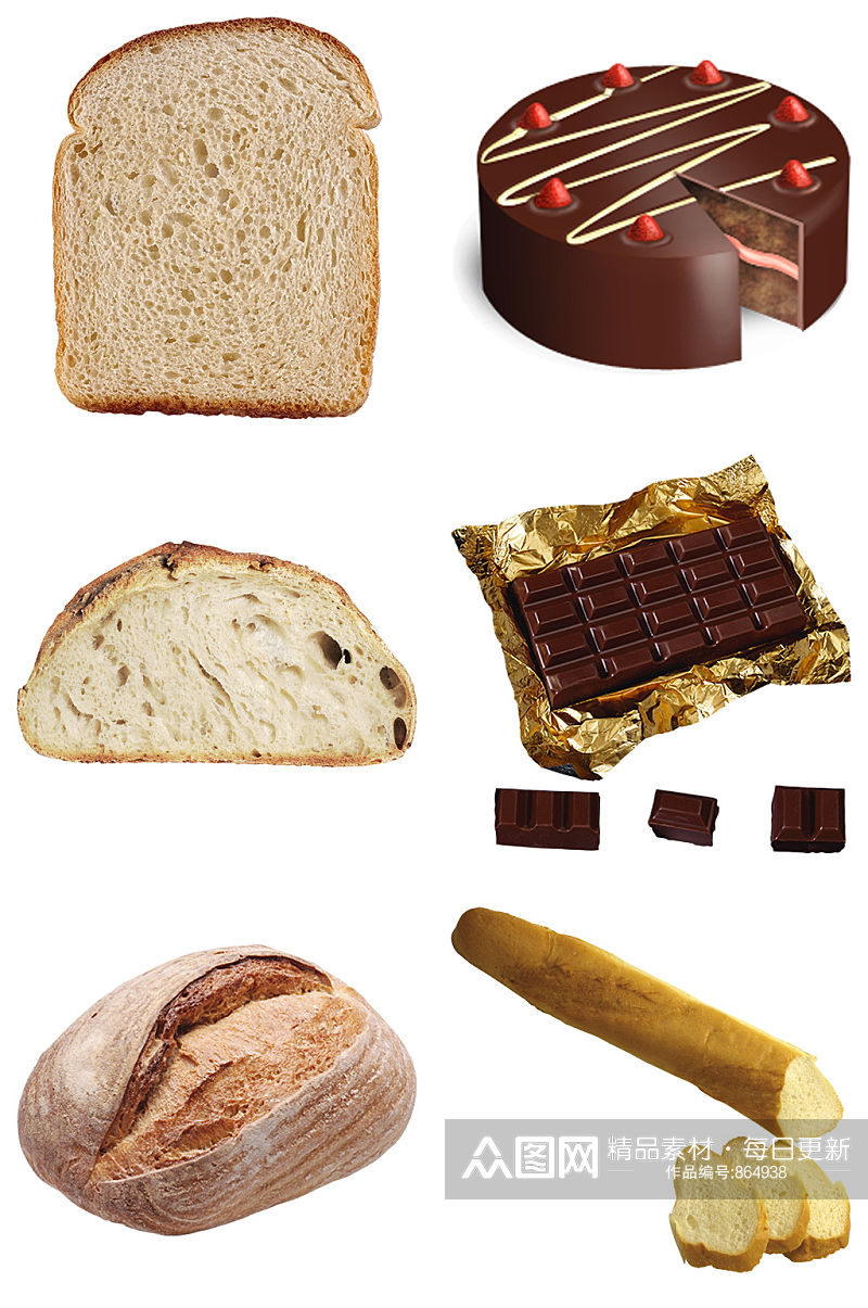 面包巧克力蛋糕免扣素材设计素材
