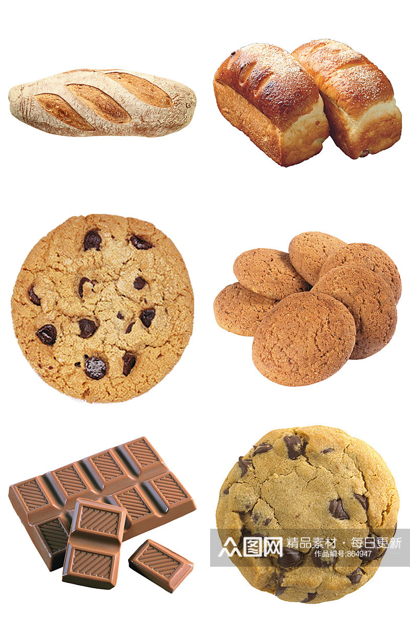 桃酥饼干巧克力面包免扣素材设计素材