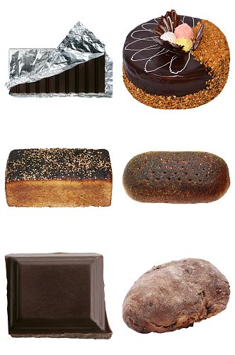 巧克力面包生日蛋糕免扣元素设计