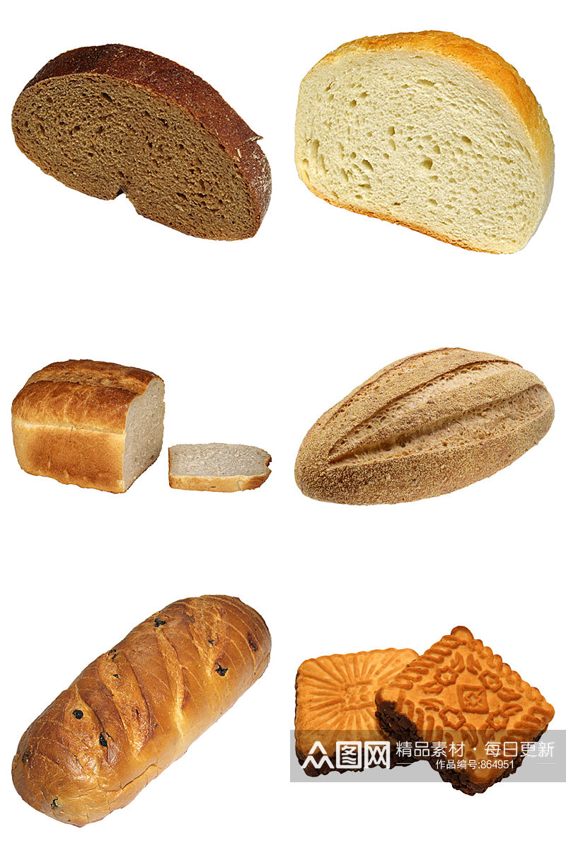 面包饼干免扣元素设计素材