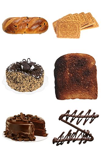 面包生日蛋糕饼干巧克力免扣元素设计