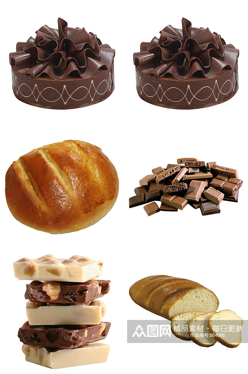 巧克力蛋糕面包饼干免扣素材设计素材