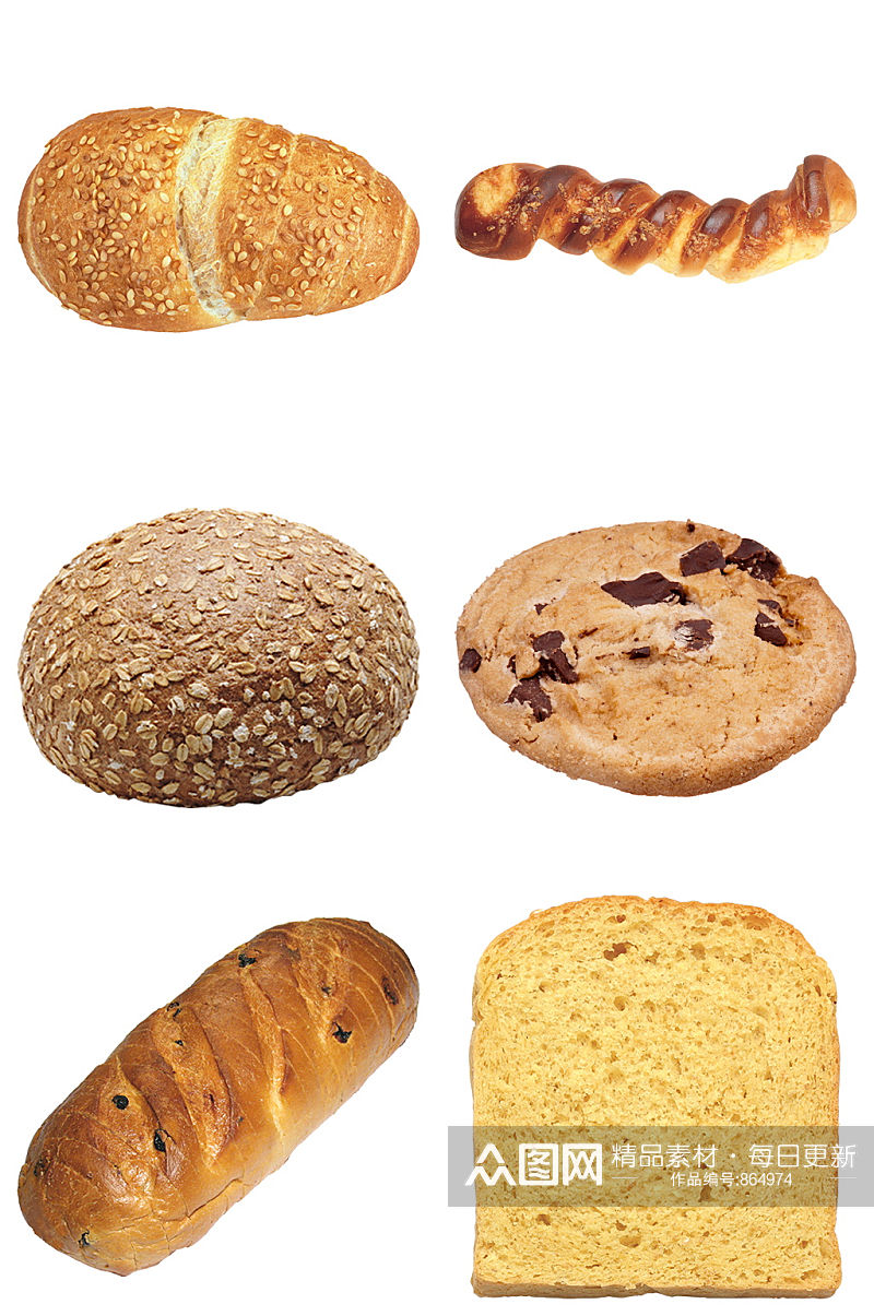 长面包和面包片免扣素材设计素材