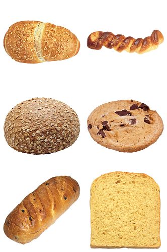 长面包和面包片免扣素材设计