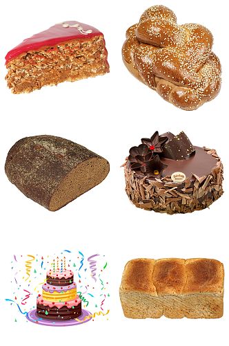 生日蛋糕面包巧克力面包免扣素材