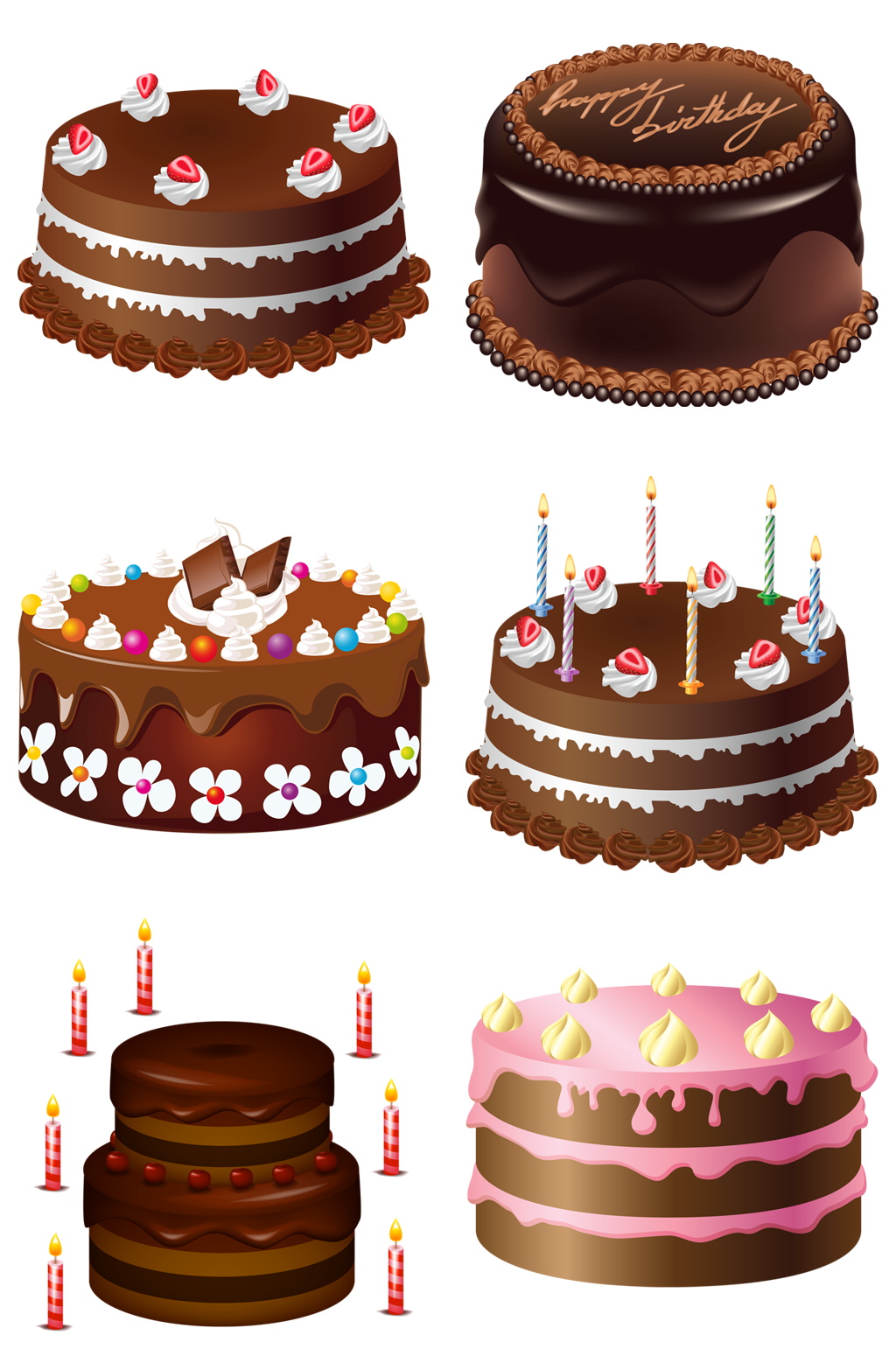 巧克力生日蛋糕免扣素材素材