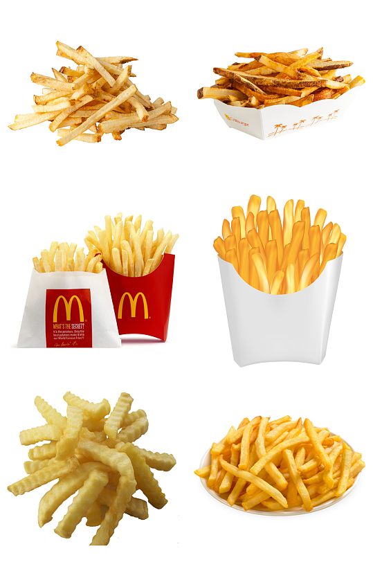 精品麦当劳薯条免扣素材设计