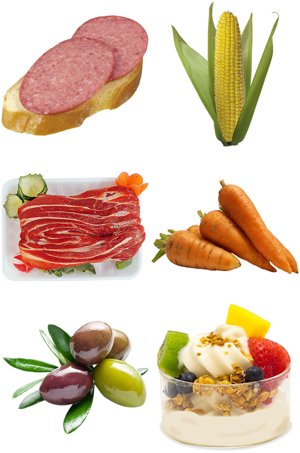肉类玉米香肠胡萝卜食品创意设计元素素材素材