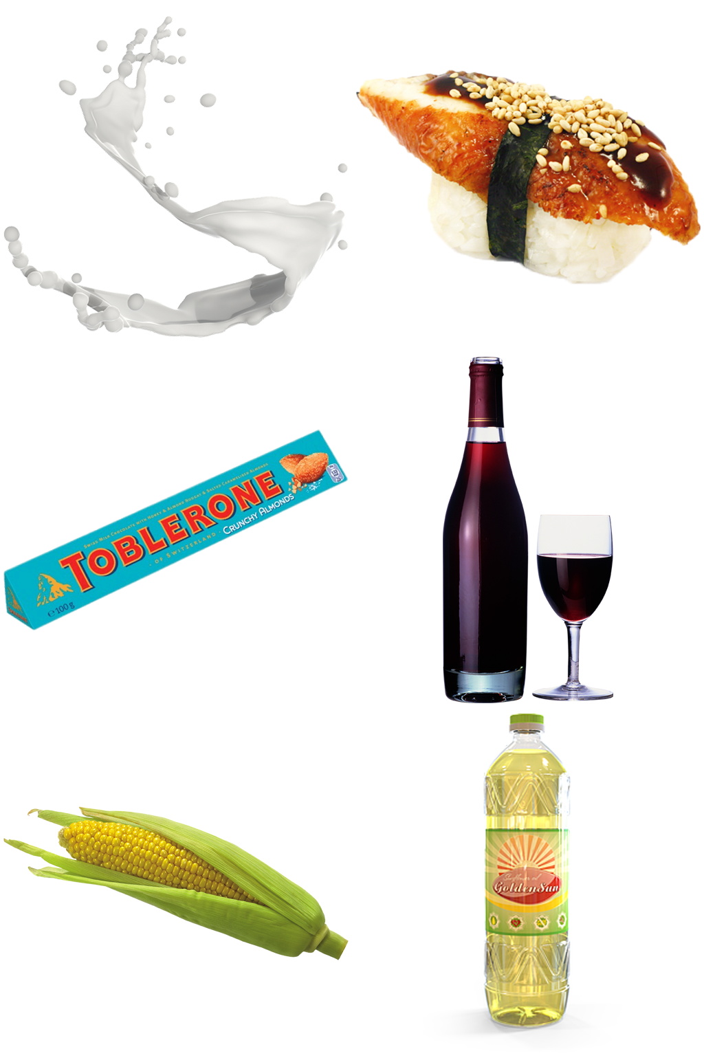 酒类玉米寿司食品创意设计元素素材素材