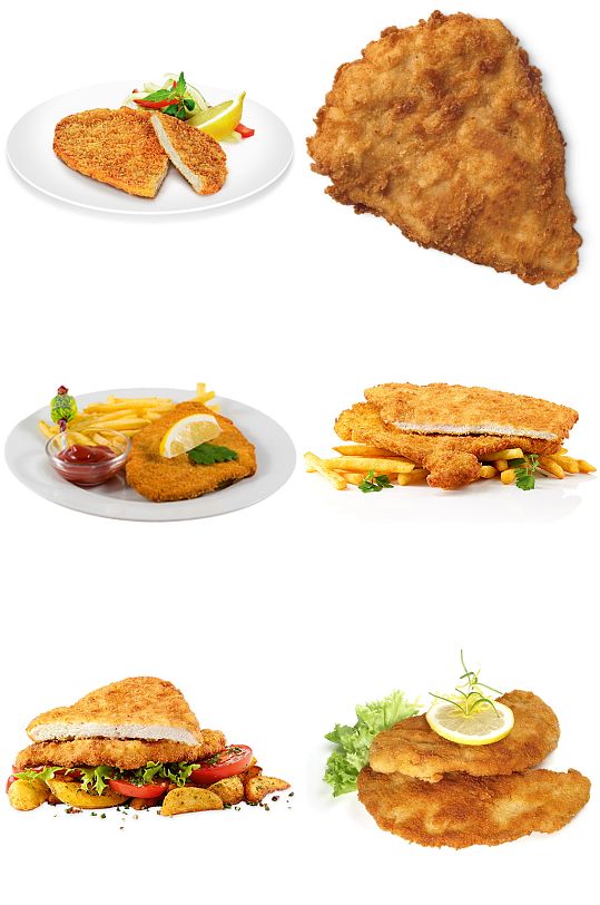 精美彩色时尚鸡排创意设计元素素材-众图网