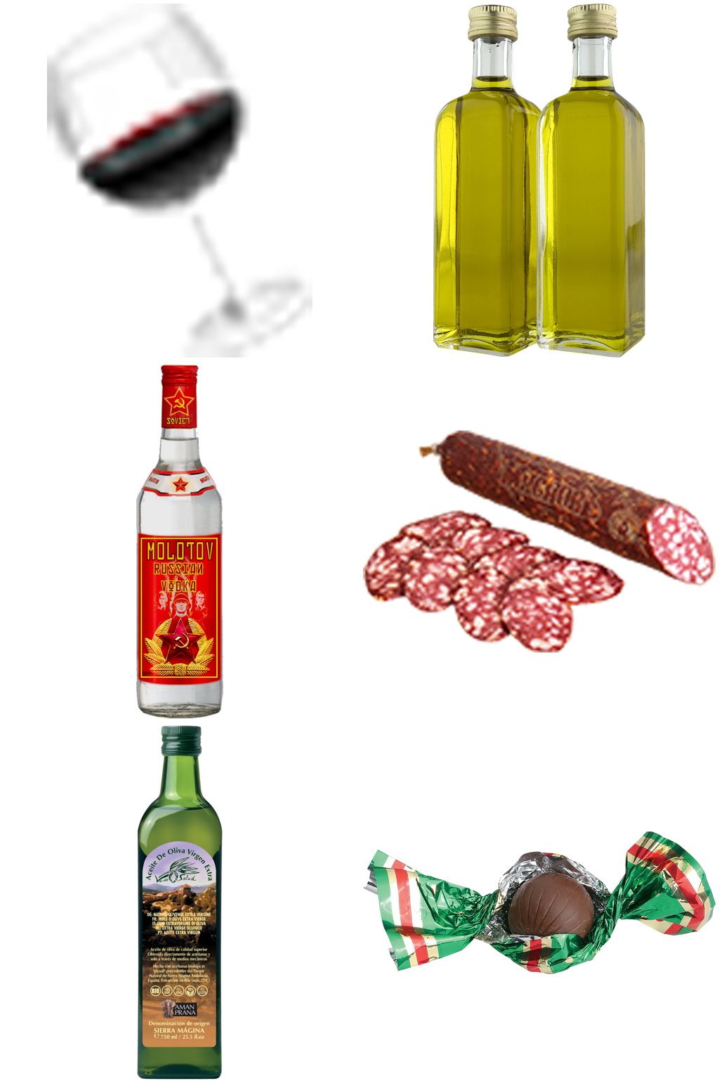 红酒橄榄油白酒洋酒香肠免扣素材设计素材