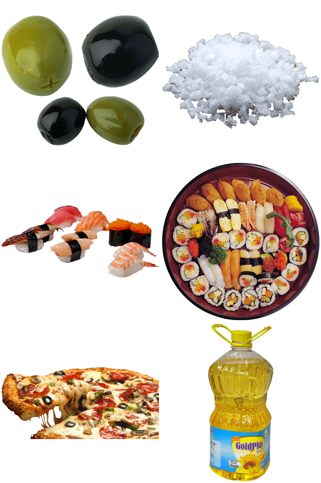 寿司盐食用油披萨食品创意设计元素素材素材