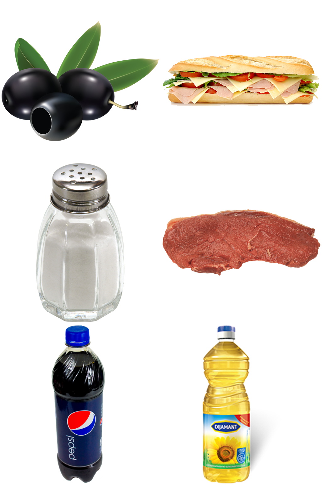 可乐肉类三明治食用油创意设计素材