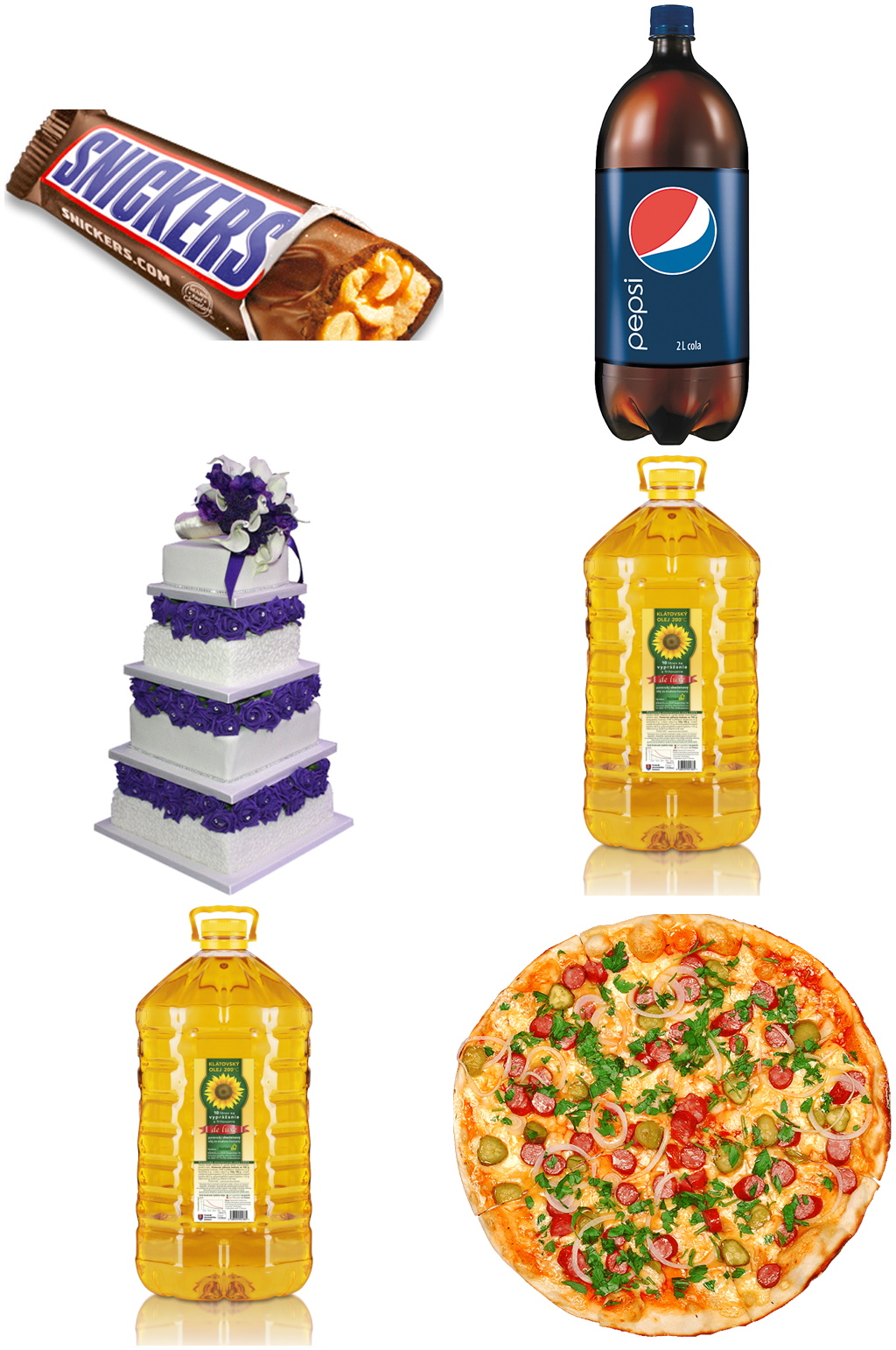 披萨可乐食用油巧克力食品创意设计元素素材素材