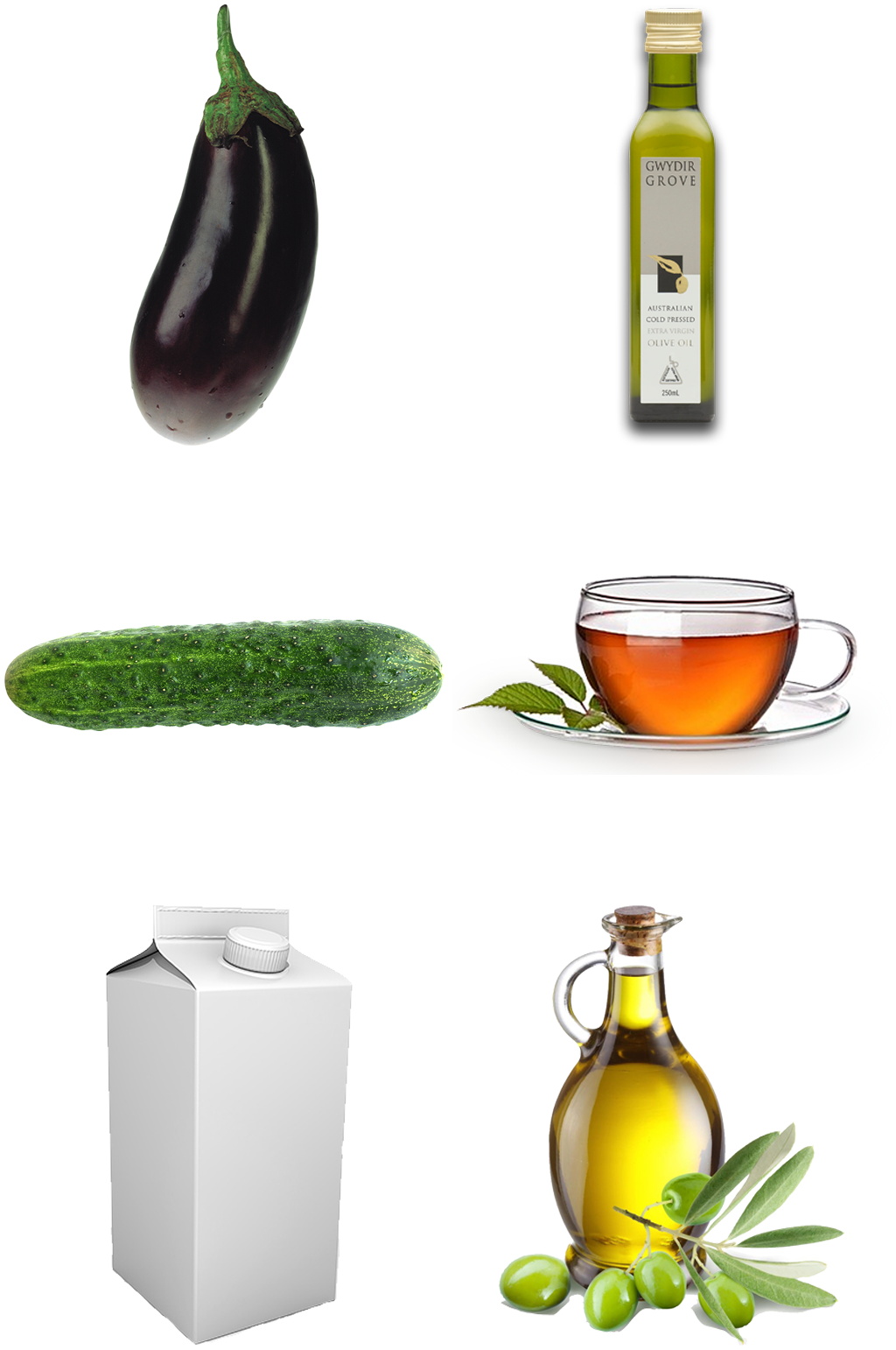 黄瓜茄子牛奶茶类设计元素素材素材