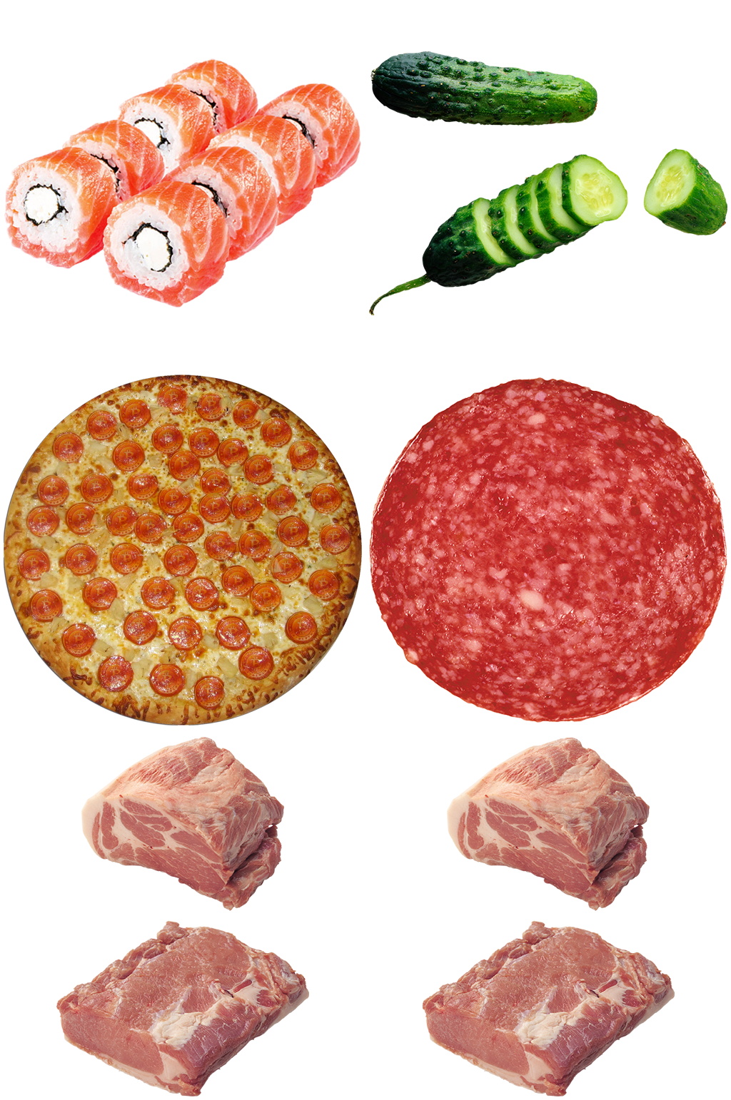 三文鱼寿司黄瓜牛肉猪肉免扣素材素材