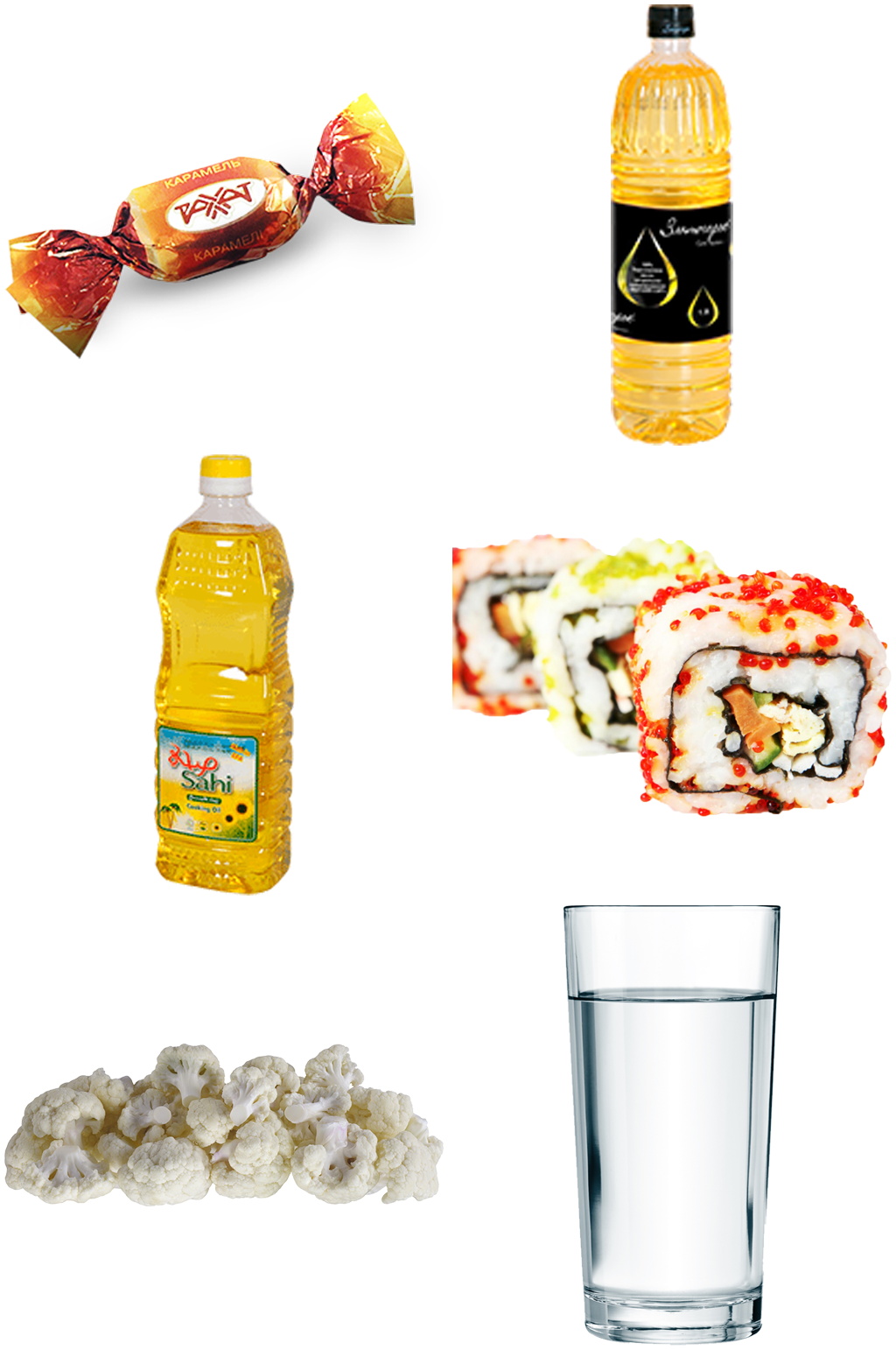 巧克力糖食用油寿司纯净水花菜免扣素材素材