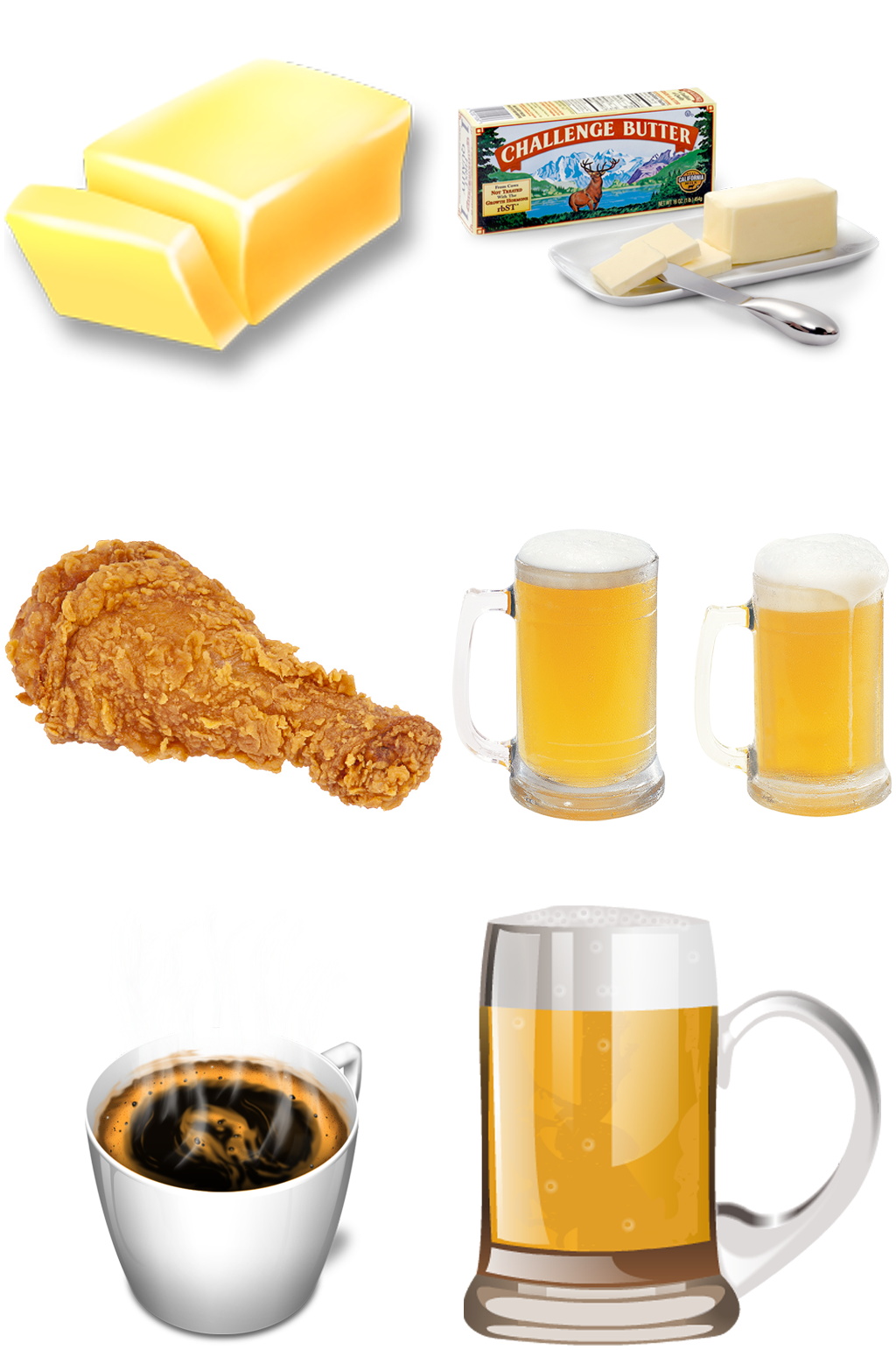 啤酒炸鸡食品咖啡创意设计素材素材