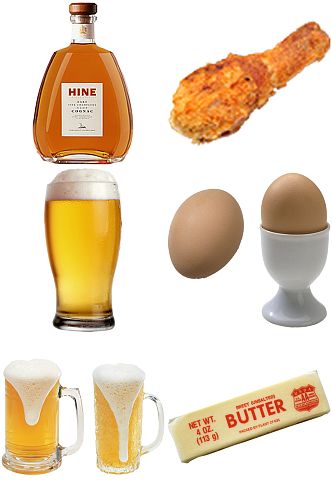 酒类啤酒炸鸡鸡蛋精美食品元素