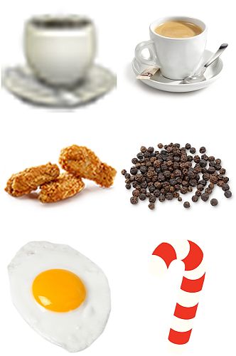 炸鸡棒棒糖鸡蛋咖啡精美食品元素
