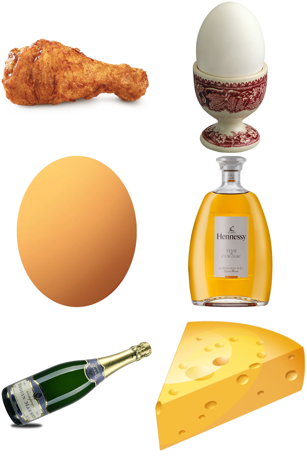 酒类鸡蛋炸鸡奶酪精美食品元素素材