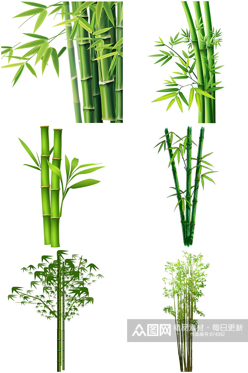 竹子创意设计素材免扣元素素材