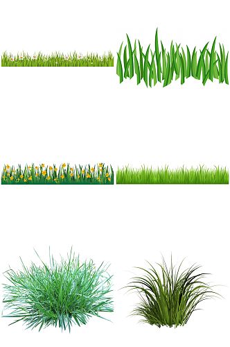 多款绿植小草免扣素材设计