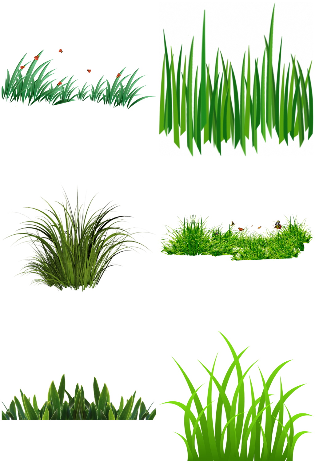 精品春天小草绿草免扣素材素材